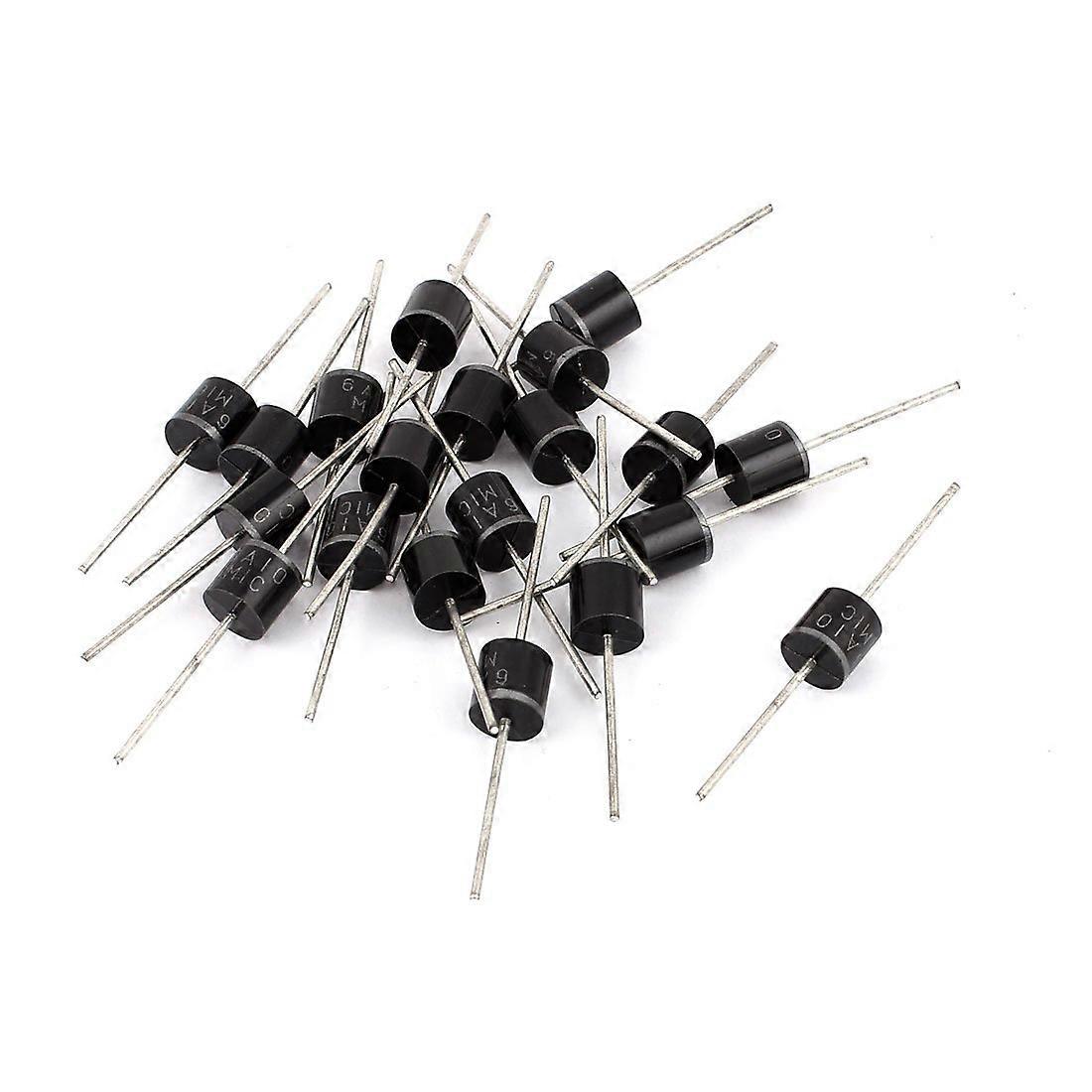 6A 1000V Schottky Diodes, Axial Leaded Rectifier Diodes, Model 6A10, 20-Pack