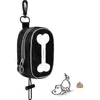 Hands Free Dog Poop Bag Holder for Leash with Big Opening, Zippered