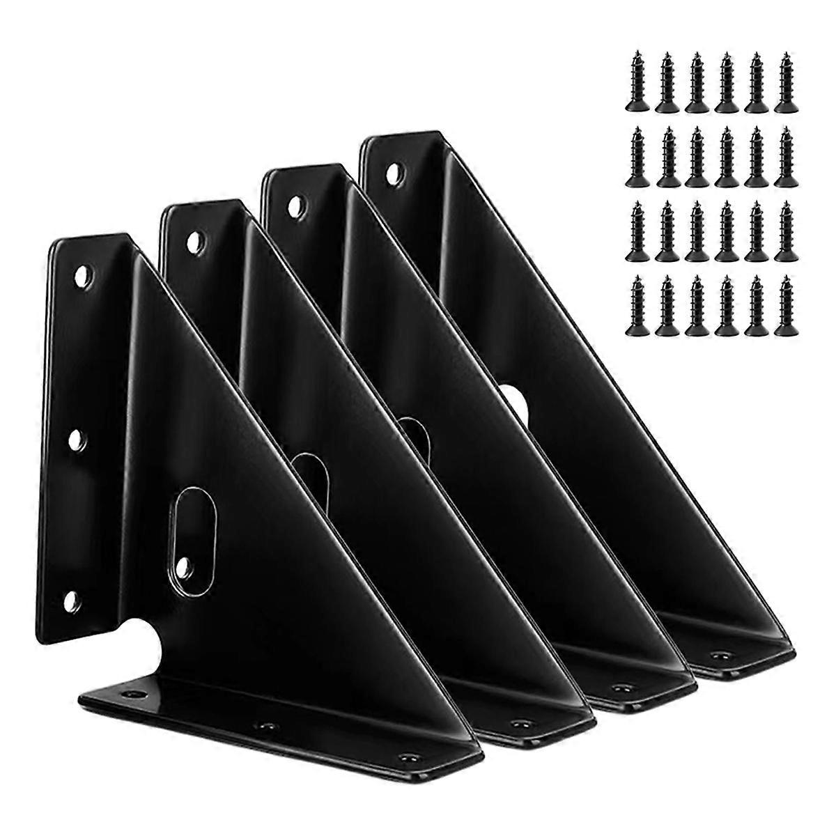 Gusset Joints 4 Pcs, Trapezi Corner Code, Bracket Corner Brace Bracket Fasteners, Furniture Shelf Support Joint