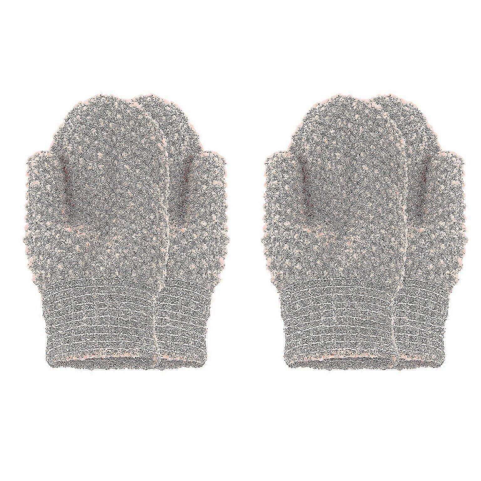 4-Pack Durable Exfoliating Bath Gloves for Deep Skin Cleansing and Improved