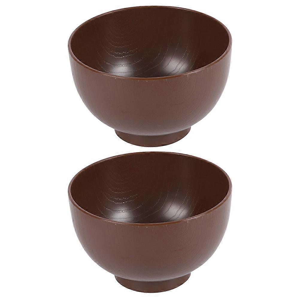 Brown Japanese Restaurant Soup Bowl For Diverse Food Serving And Dining Occasions With Strong Practical Features 2Pcs