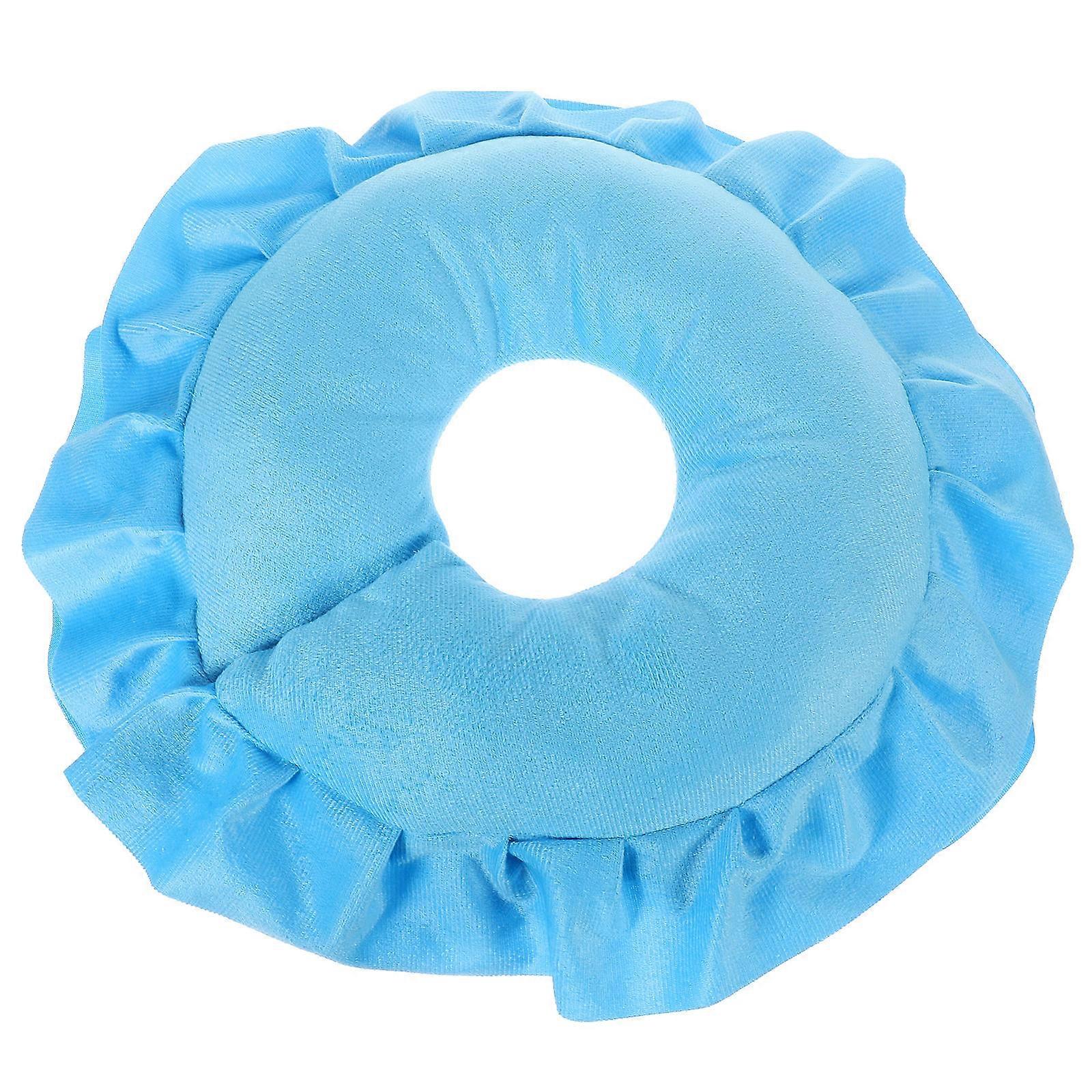 Massage Face Pillow For Office Use Ergonomic Blue Spa Cushion 39X39X6CM 1Pack