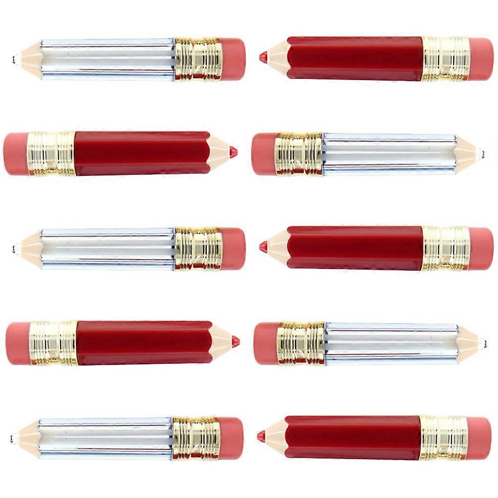 10Pcs Lip Balm Containers DIY Lipstick Holders Pencil Shape Lipstick Holders Empty Lip Gloss Tubes