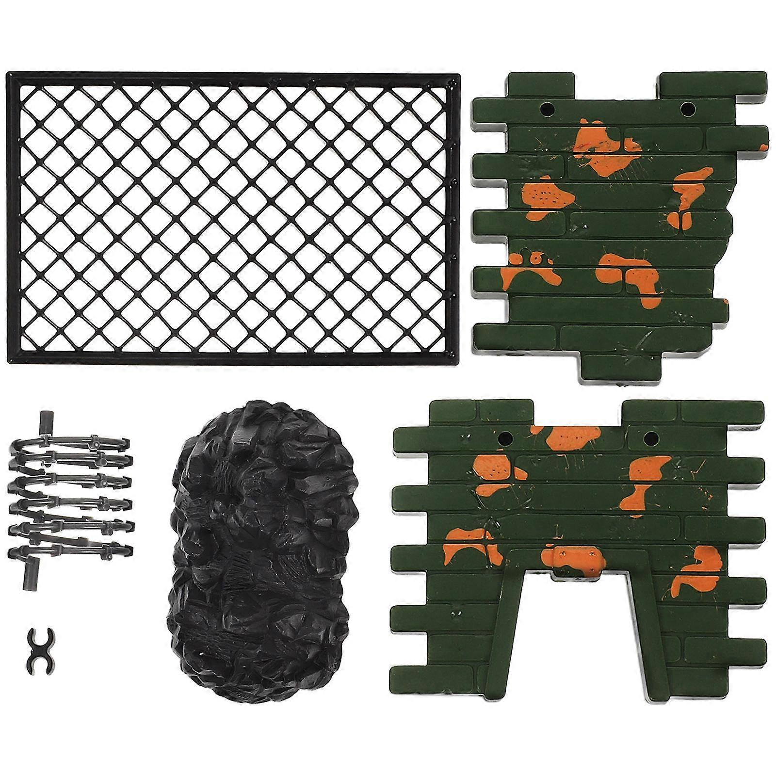 Plastic Military Barricade Toys Set for Kids Pretend Play DIY Decorations Assorted Color Safe and