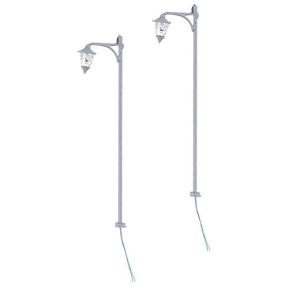 Mini Street Lamp For DIY 2Pcs Scale 1:87 Decorative Street Light Models For Scene Decoration And Model Building 0.67X0.39X2.95in