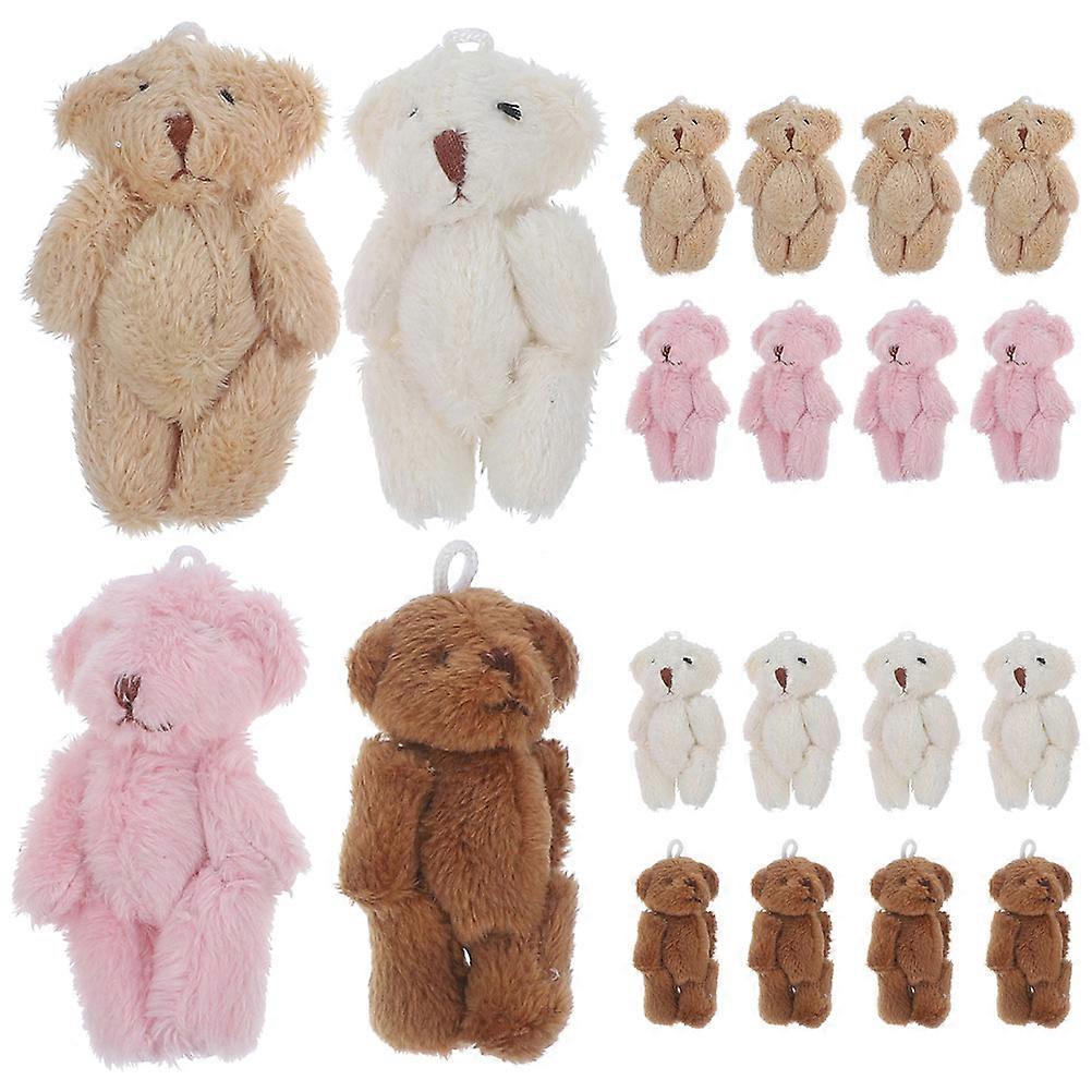 Mini Plush Bears Mini Stuffed Bears for DIY 20Pcs Soft Tiny Bear Dolls Bulk