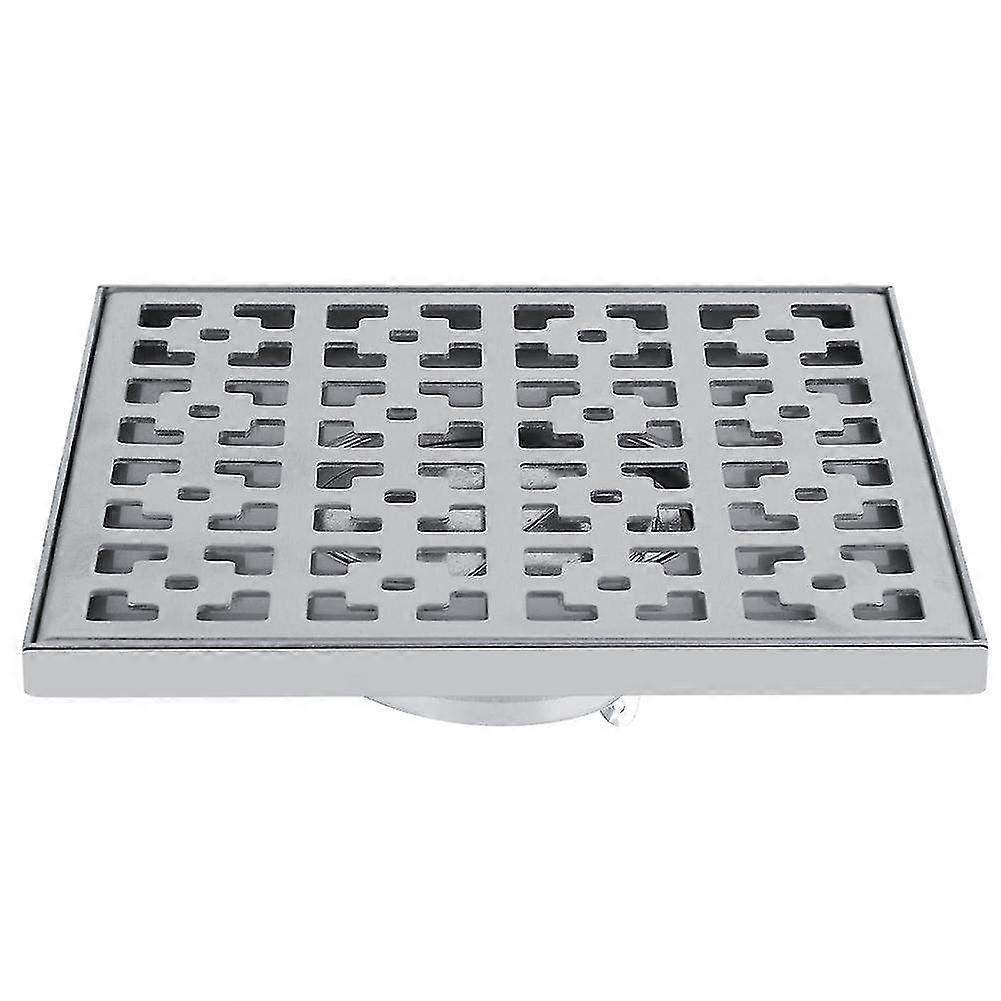 Stainless Steel Shower Floor Drain with Leakage Core - Square 20x20cm Bathroom Drainage Gully for Efficient Flow & Durability