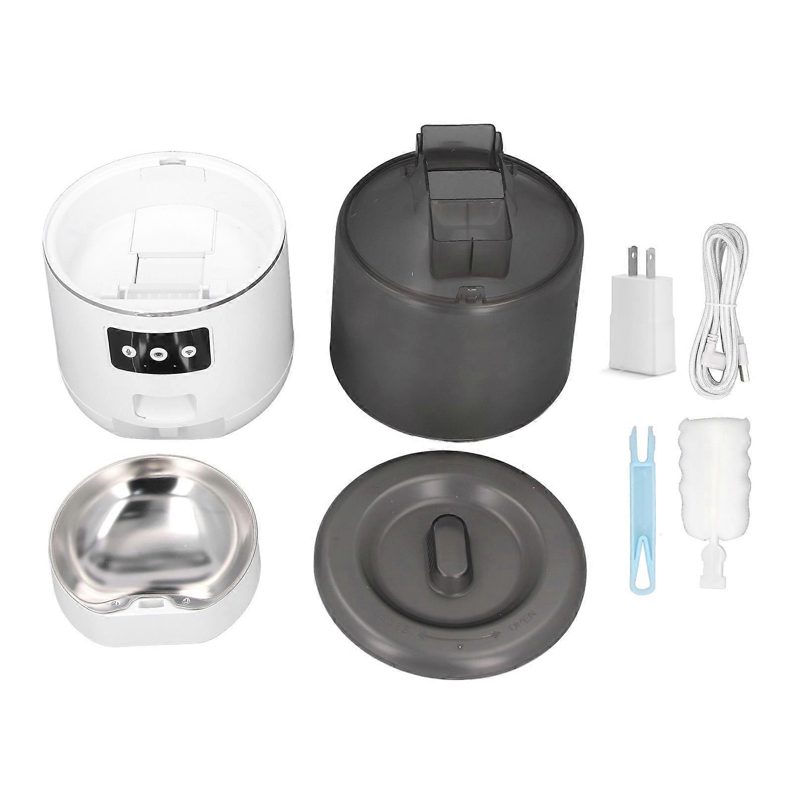 4L Smart Automatic Pet Feeder Double Power Supply Stainless Steel Bowl WiFi Dog Cat Food Dispenser with Timer Portion Control