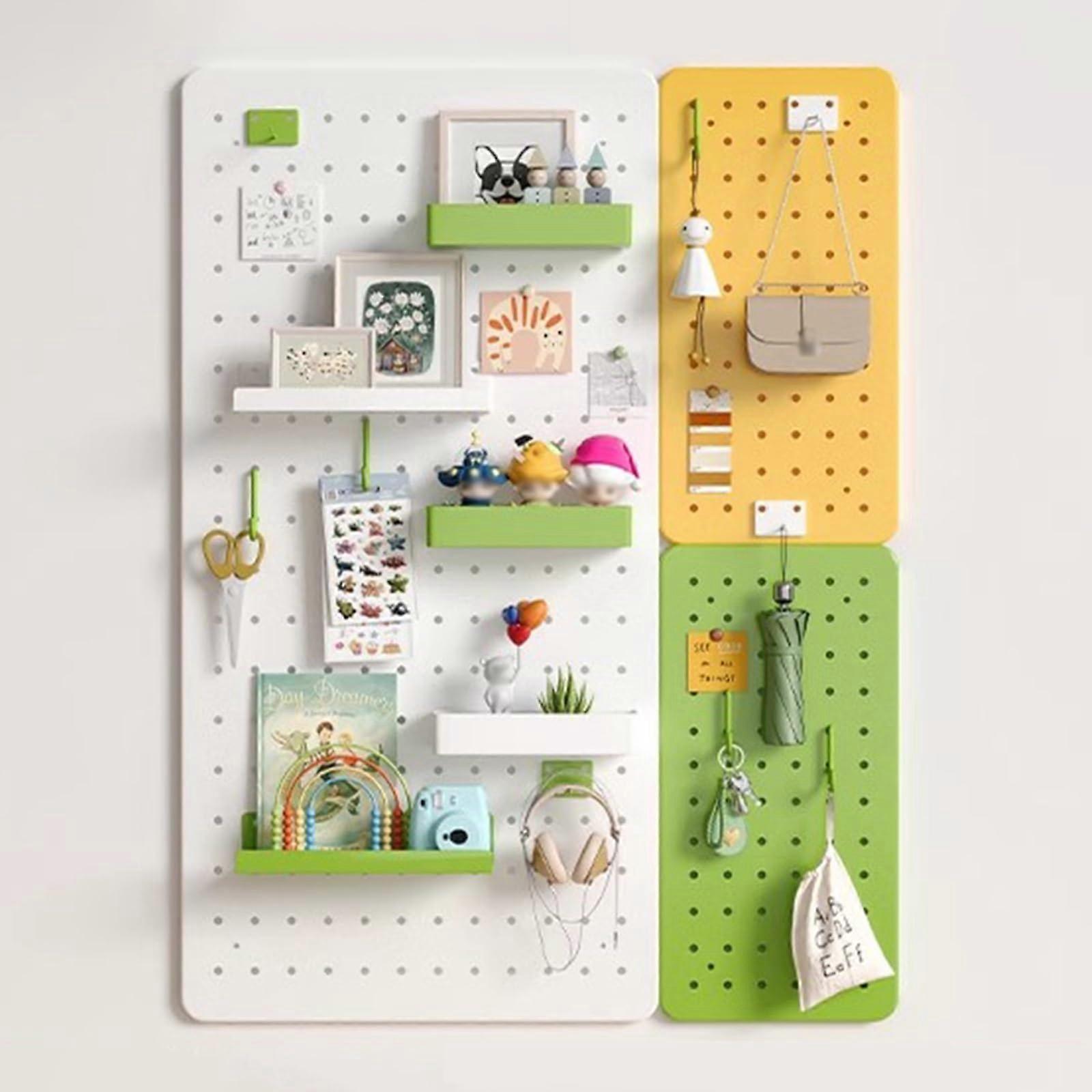 Pegboard Wall Organizer Set, 4 Perforated Boards for Home, Office, Workbench Storage, Durable and Versatile Design