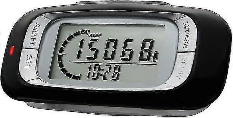 3D Pedometer with Clip - Accurate Step Counter for Fitness Walking, Distance in Miles/Km & Calorie Counter
