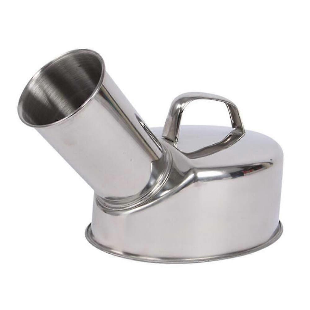 Spillproof Urine Bottle for Men, Thickened 304 Stainless Steel, Reusable Male Urine Collector for Seniors and Disabled Users
