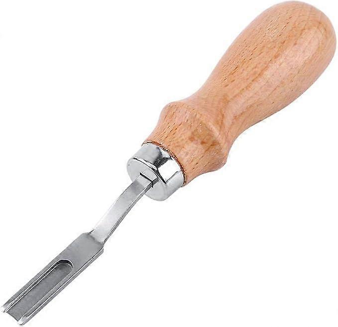 Leather edge beveling tool, leather processing wide edge beveling tool with wooden handle