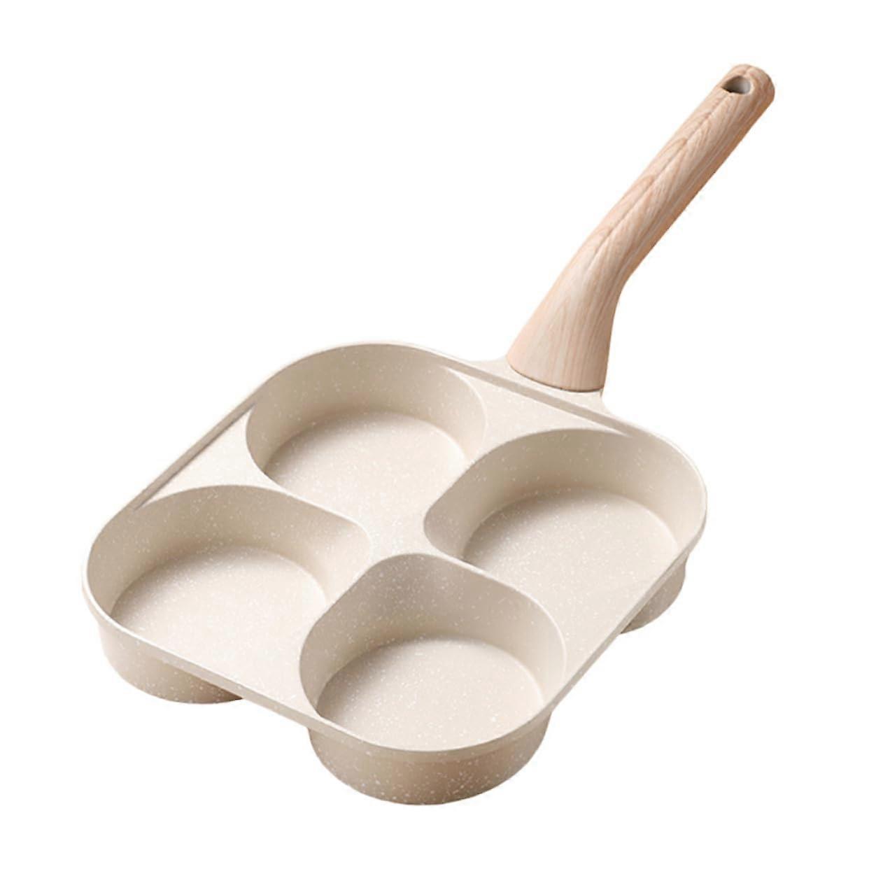 Divided Nonstick Egg Pan Two-Section Breakfast Skillet Deep Design For Burgers Easy Cleanup