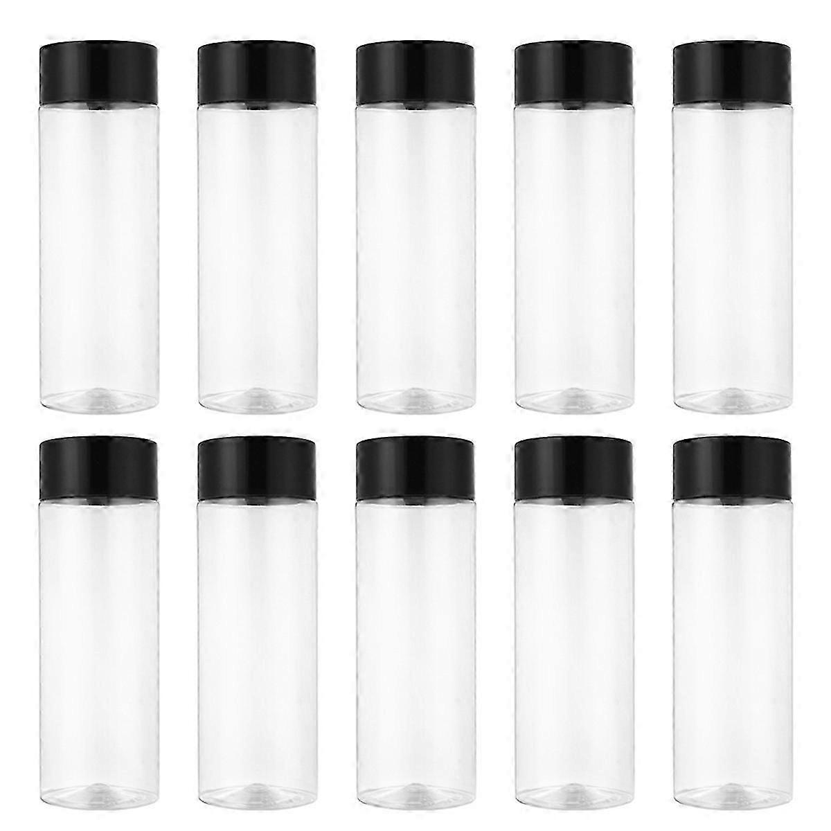 10Pcs 400Ml Plastic Juice Bottles with Coarse Cereals Storage Function and Beverage Bottle Compatibility