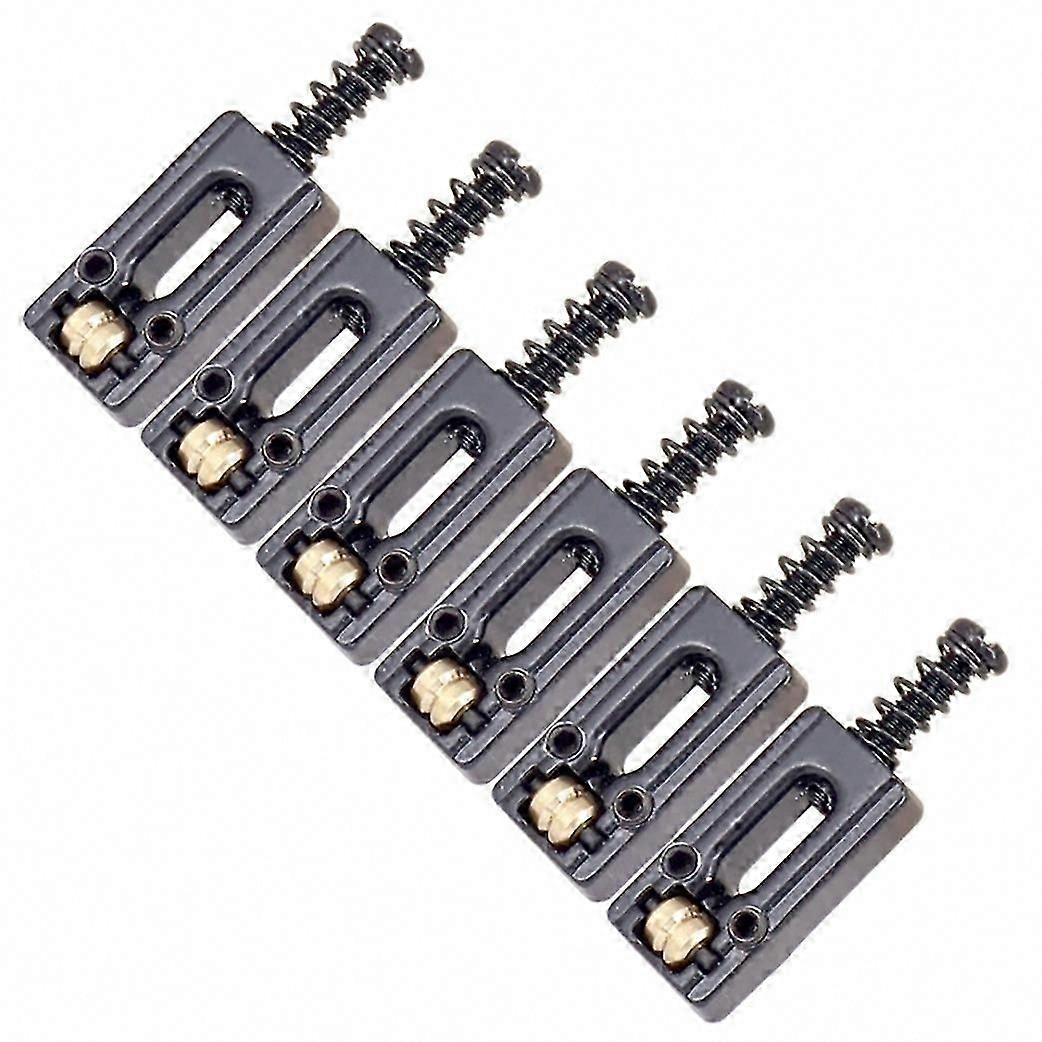 6 st metall gitarr stall sadel boll rullsträng tremolo stall sadlar för elgitarr reservdelar