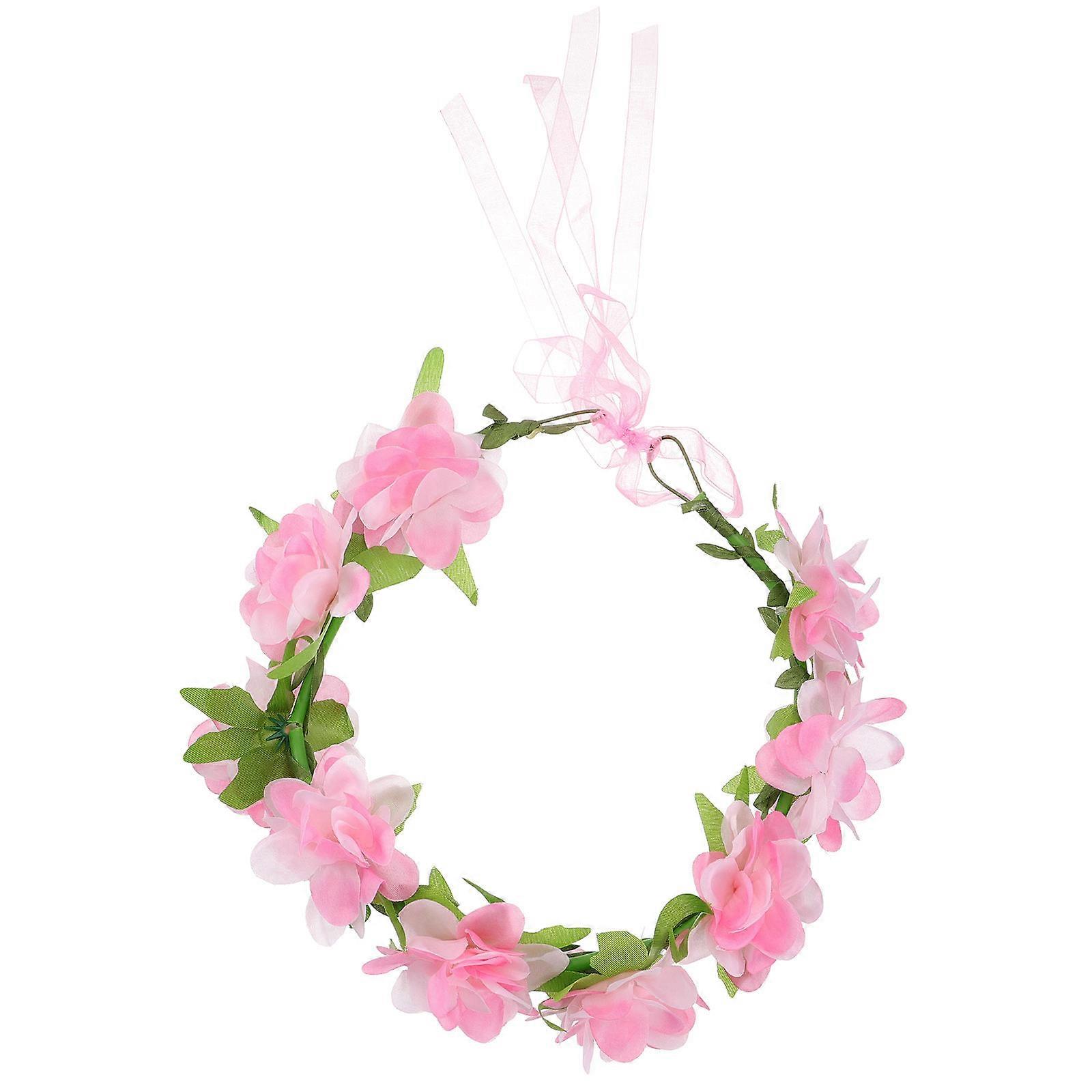 Here's a refined and professional product description based on your input:

 

**Elegant Seaside Floral Headband – Simulated Wreath Garland