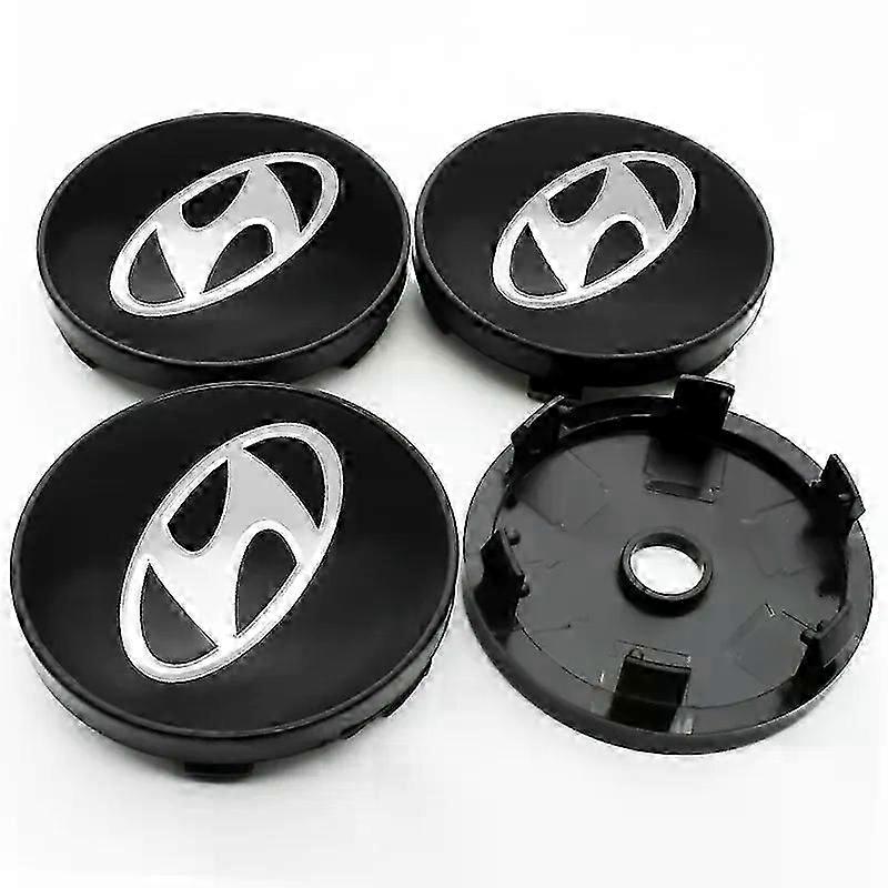 4 יחידות רכב גלגל מרכז Hubcaps מדבקות סמל מתאים ליונדאי I10 I20 I30 I40 Azera Accent Creta Elantra Fe Getz טוסון אביזרים