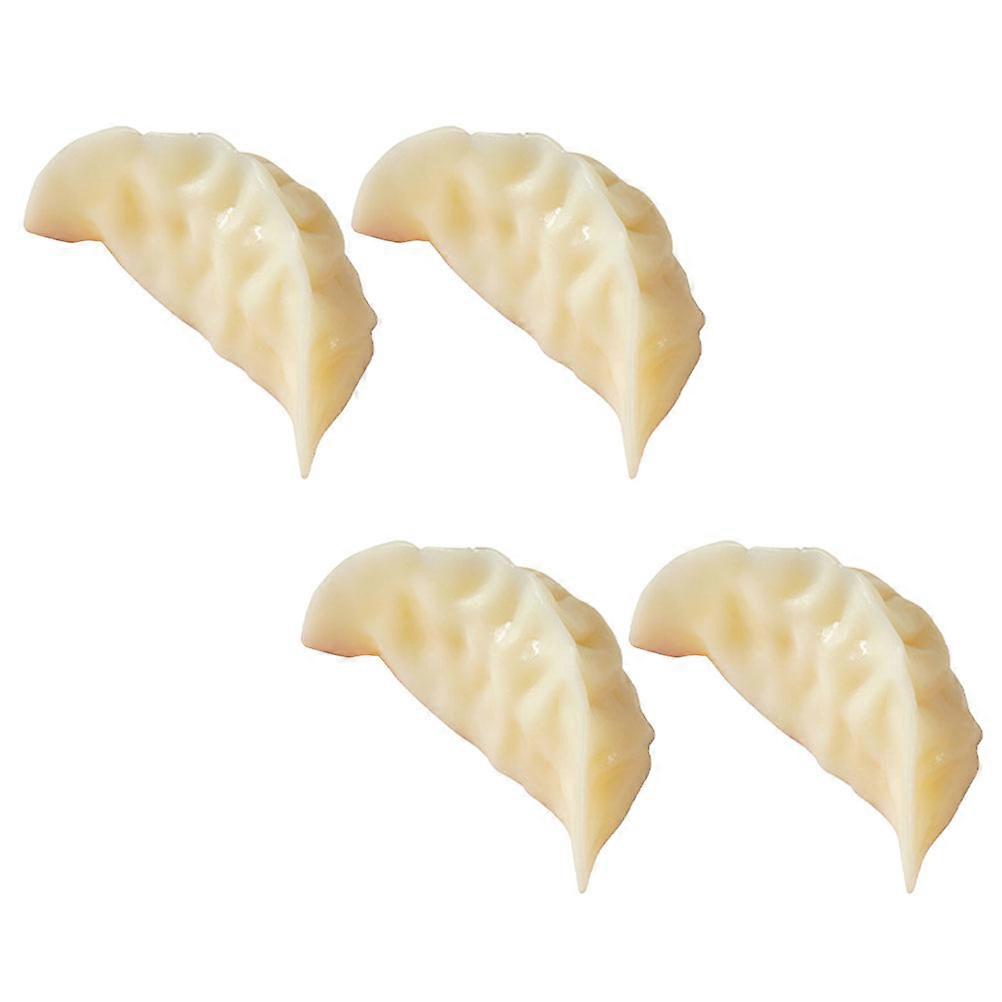 Fake Dumpling Model for Decor 4Pcs Artificial Dumpling Model Photography Prop