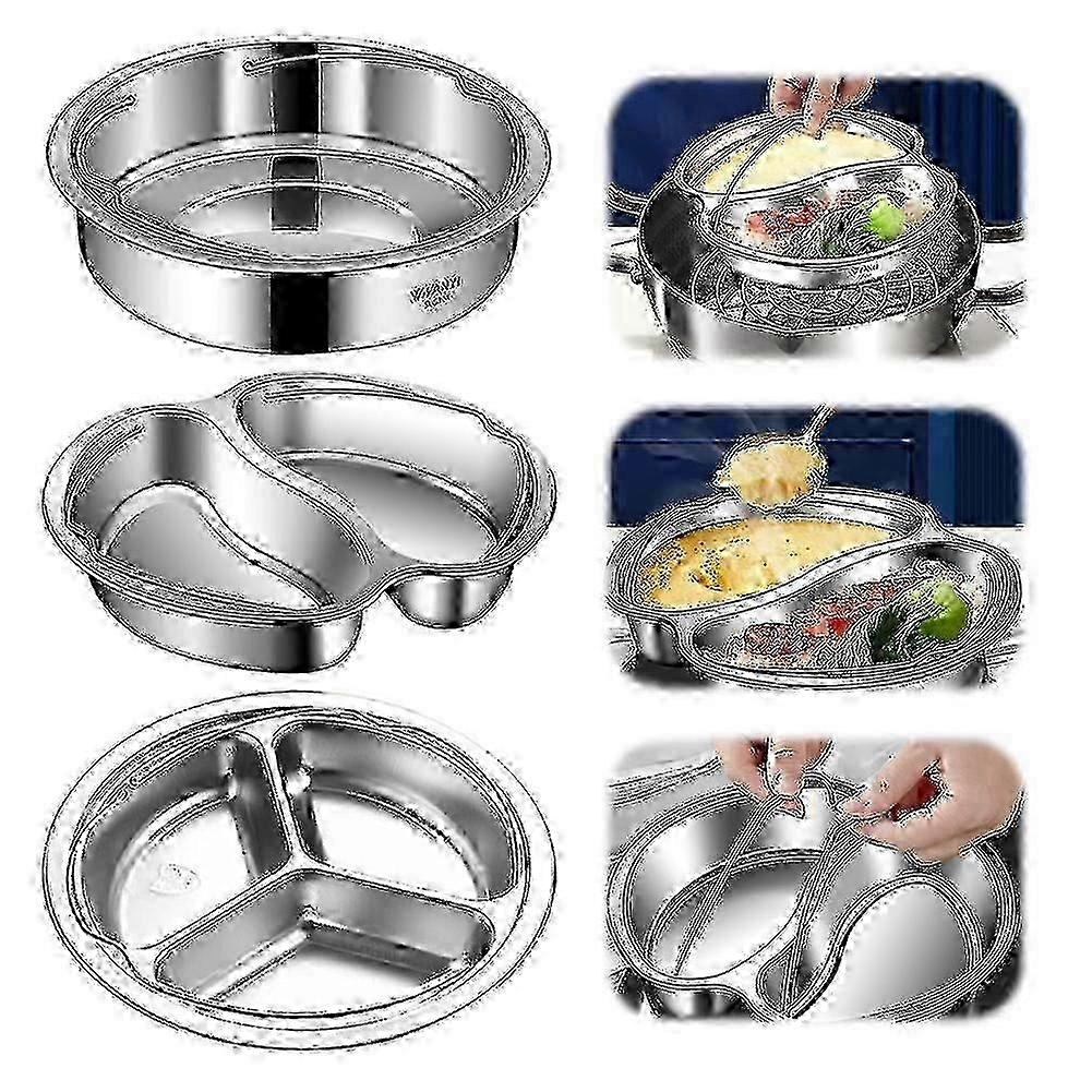 Multifunctional Divided Steaming Tray with Double Handles - Single Layer for Healthy Cooking