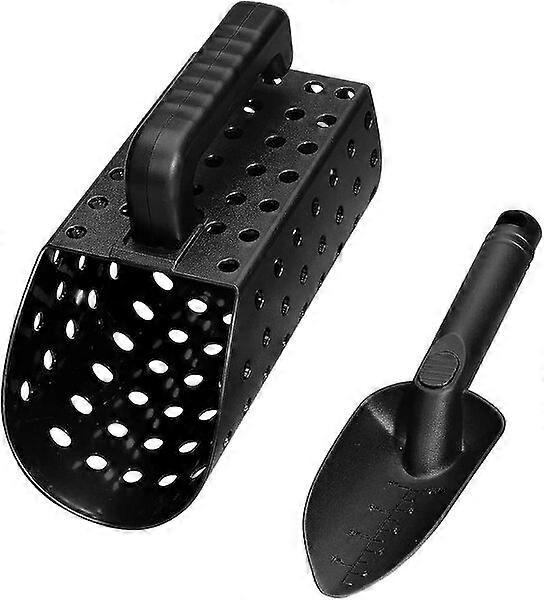 Metal detection sand shovel, 2-piece set, hexagonal holes for labor-saving sand dumping