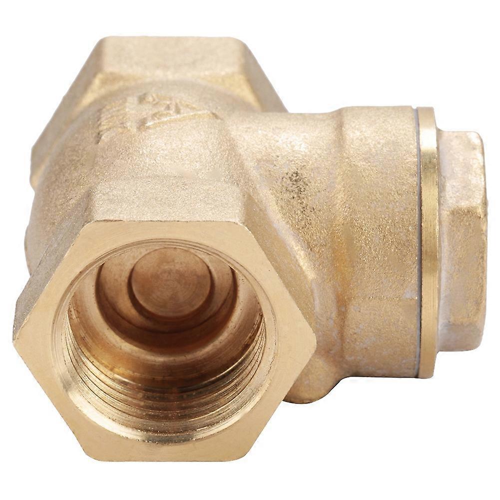 Golden Brass One Way Swing Check Valve DN15 Model 401, 117g