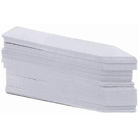 100pcs Plastic Plant Labels, White Plastic Garden Label 10x2cm??Fonepro??