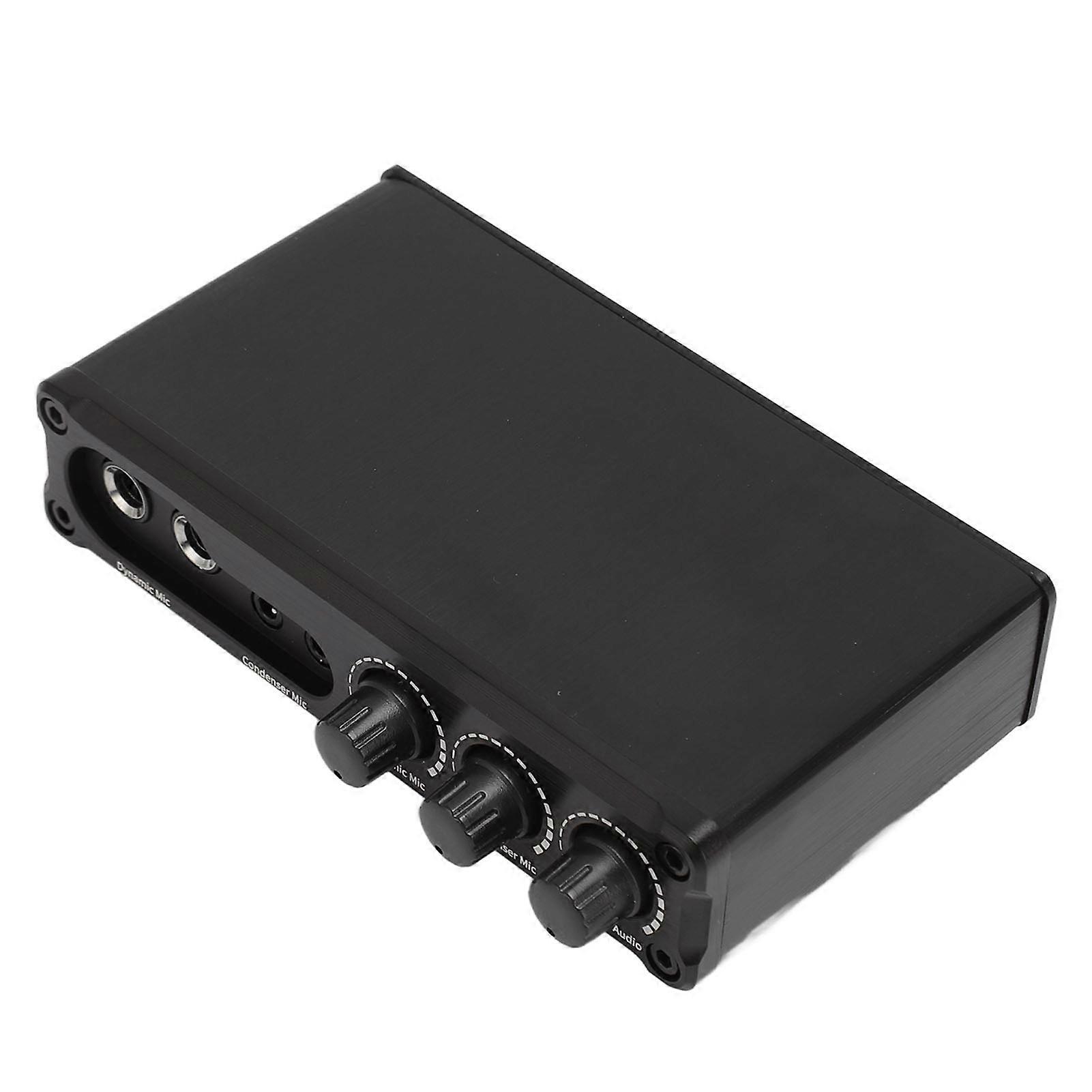 3-Channel Adjustable Condenser Dynamic Mic Mixer EU Plug