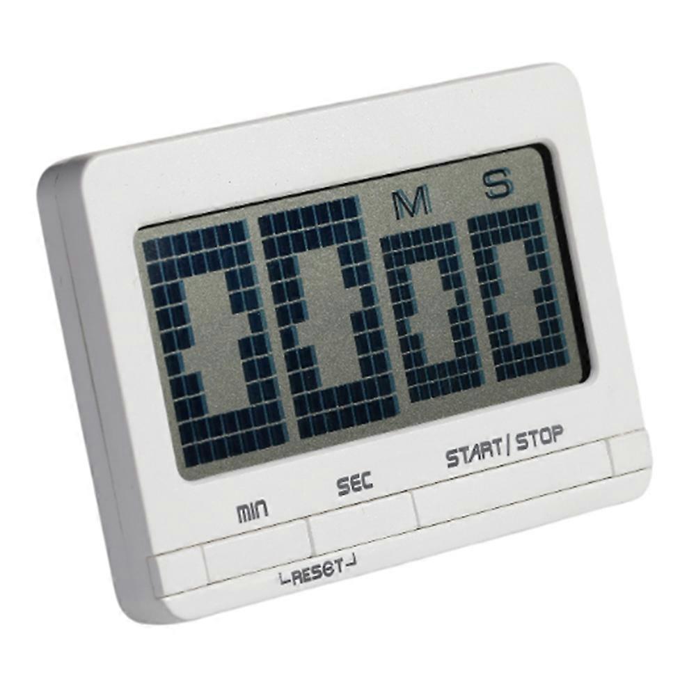 TKdaddy 338 Large Screen Kitchen Timer Countdown Alarm Clock for Students / Cooking Time Management White