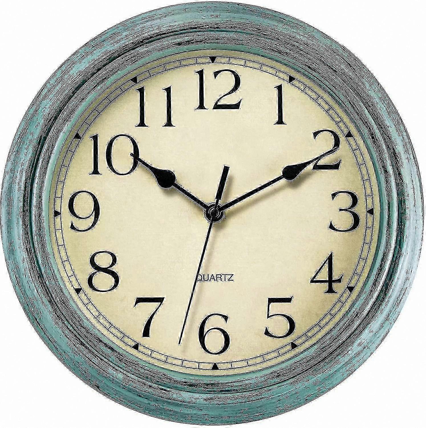Retro Style Silent Wall Clock with Roman Numerals 12 Inch Quartz Analog Decorative Timepiece