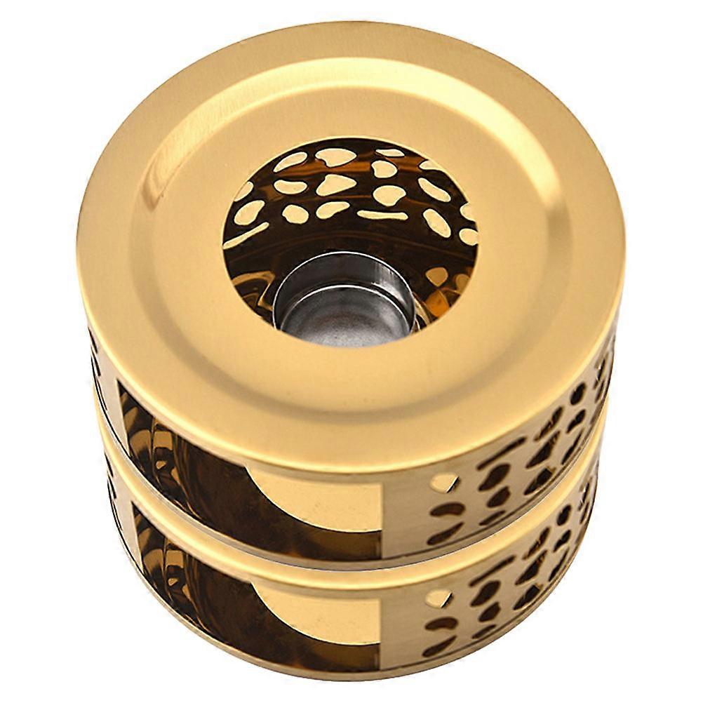 Stainless Steel Tea Warmers Portable Candle Heater Base for Teapots & Beverages, Efficient Heating for Camping & Outdoor Use
