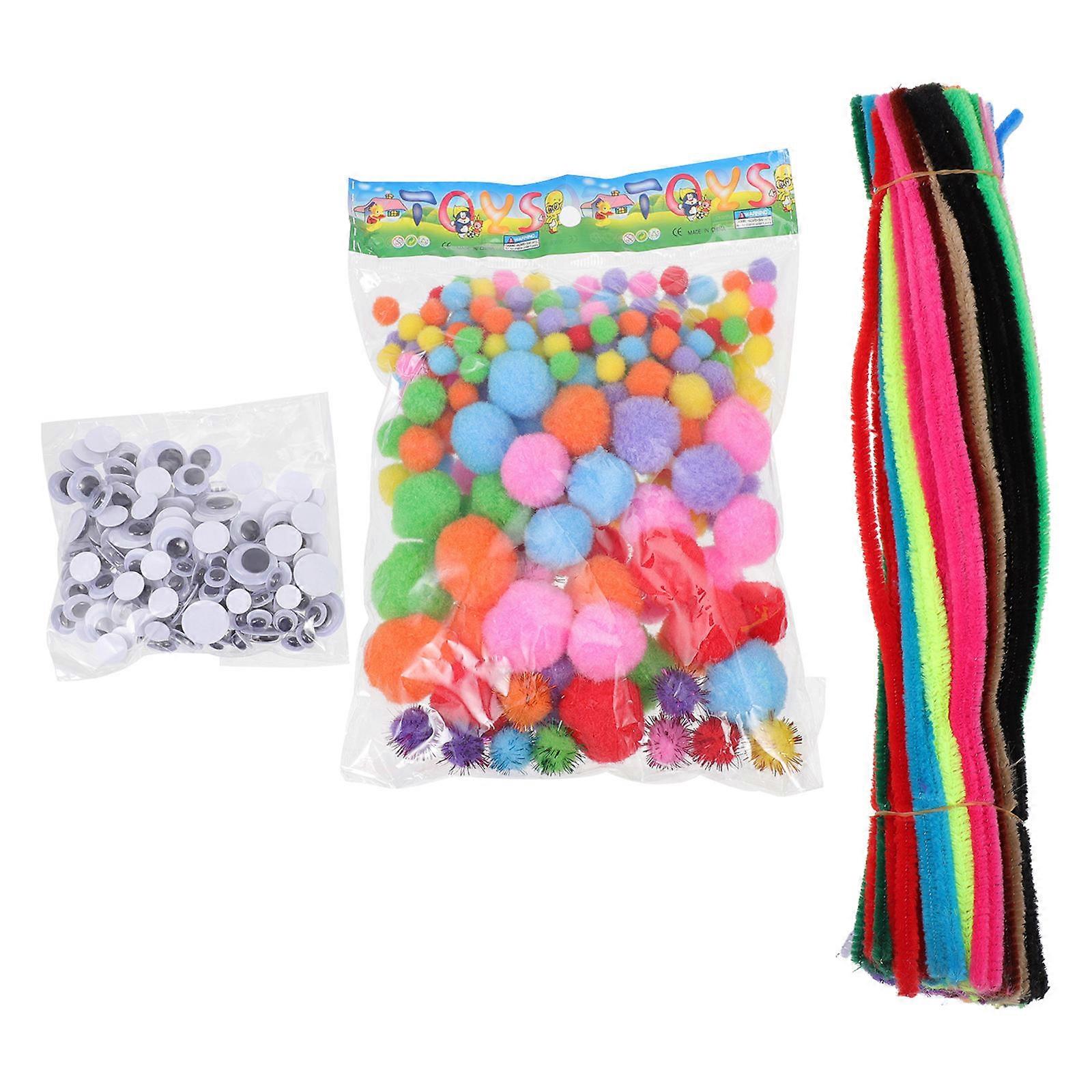 Durable Twisted Sticks Crafts Supplies Kit with Wiggle Eyes for Kids Creative Projects