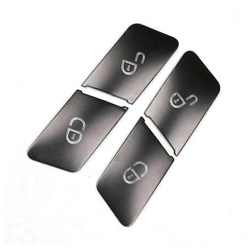 4Pcs Car Door Memory Lock Switch Button Stickers Cover for C E GL ML W204 Accessories