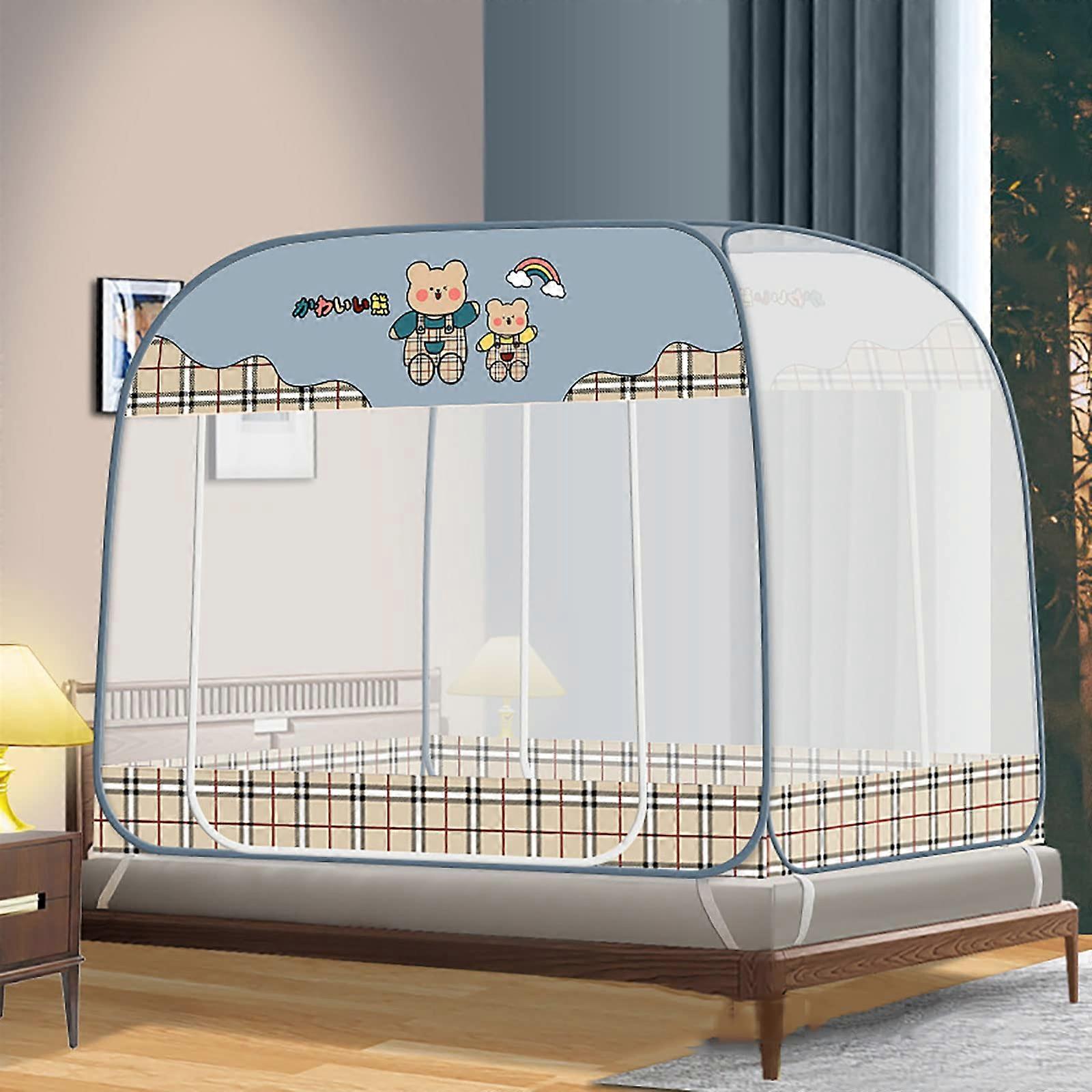 Foldable Mosquito Net for Bed Pop Up Net Tent Canopy Curtain With Bottom Opening Suitable For Baby And Adult Use