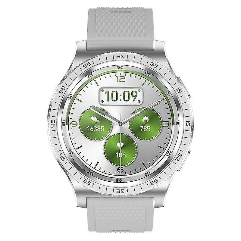 Smartwatch 1.43" AMOLED Fitness Tracker IP67 Waterproof Heart Rate SpO2 20 Sport Modes(Silver)