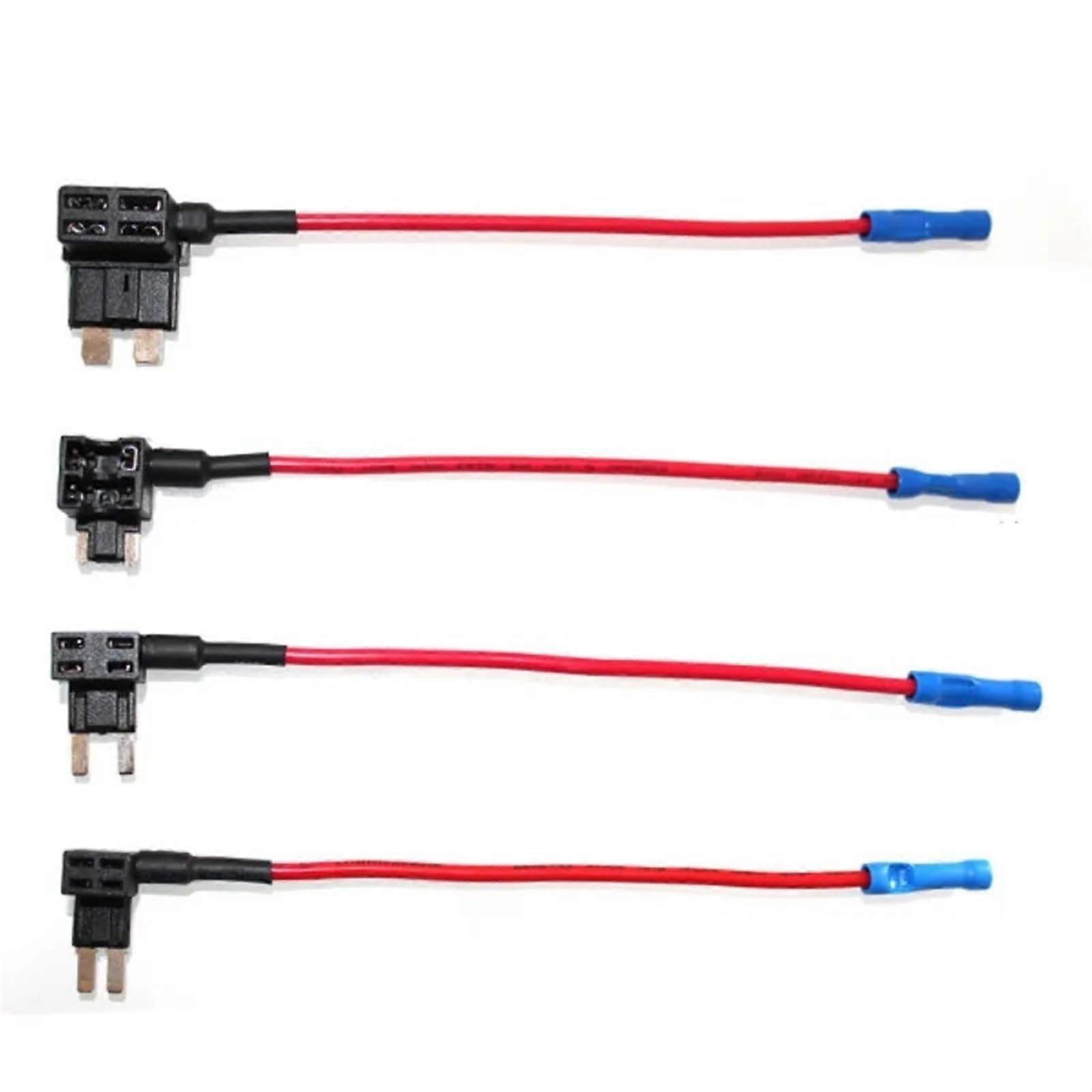 12V Fuse Holder AddACircuit Tap Adapter With 10A Micro/Mini/Standard ATM Blade Fuse Mini Size, 5Pack