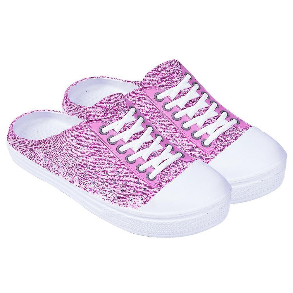 Chic Anti-slip Sandals For Women 36EU Pink Breathable Hollow-out Design Suitable For Beach And Outdoor 1 Pair