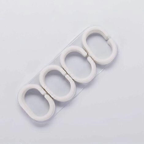 black c-shaped shower curtain rings for solid plastic shower rod