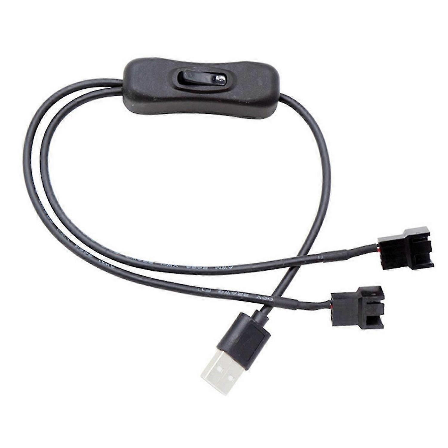 USB to 3-Pin / 4-Pin PWM 5V USB Sleeved Fan Power Adapter