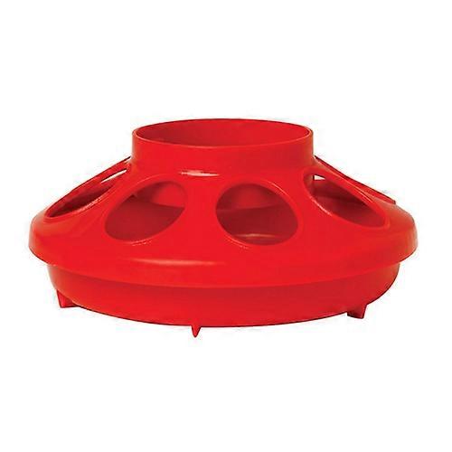 Miller Little Giant Plastic Screw-On Poultry Feeder Base Red, 1 Count