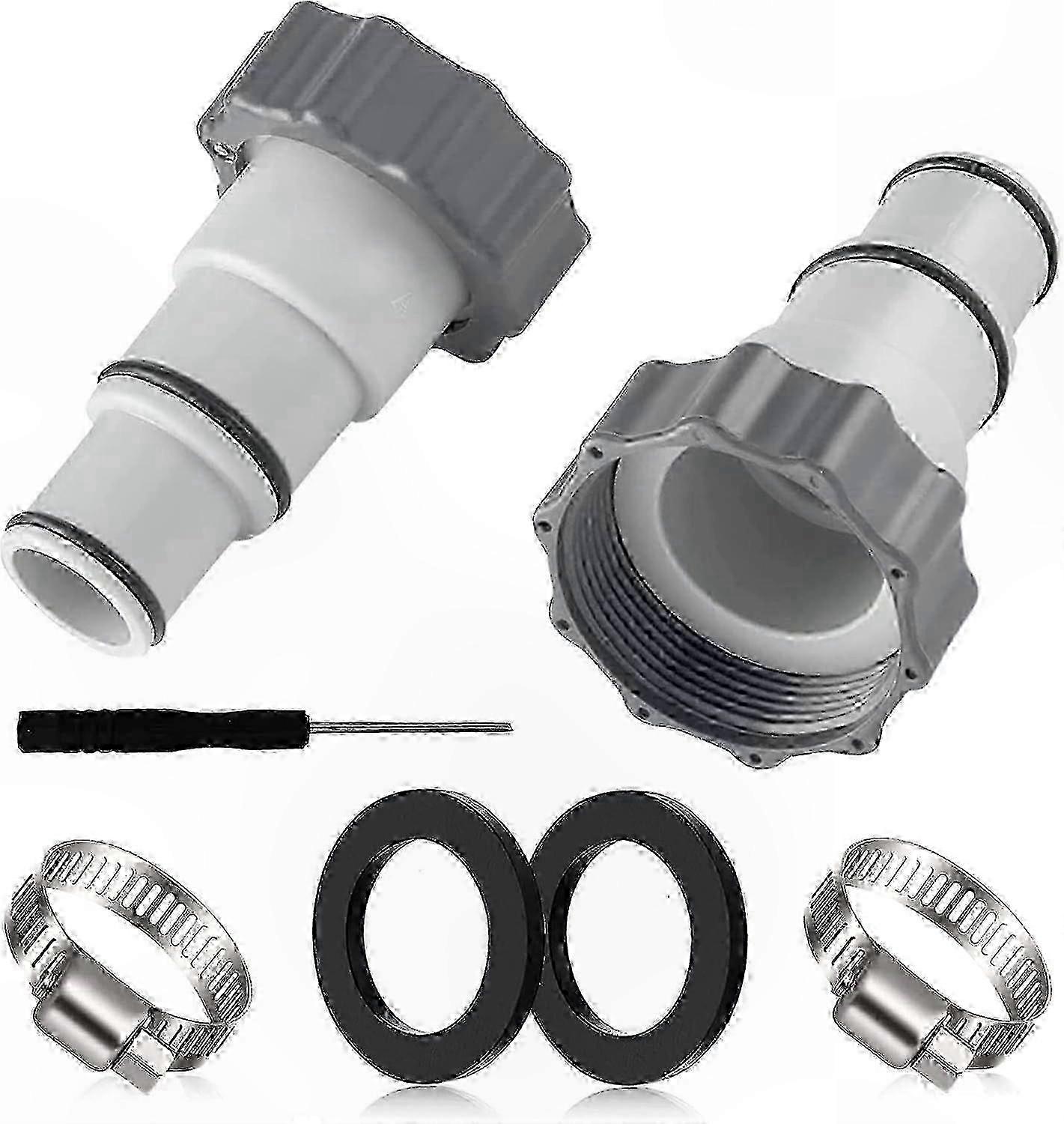 Replacement Pool Hose Adapter Kit, Universal Fit for Pumps, Compatible with Above Ground Pools, Durable Hose Adapter for Pool Maintenance