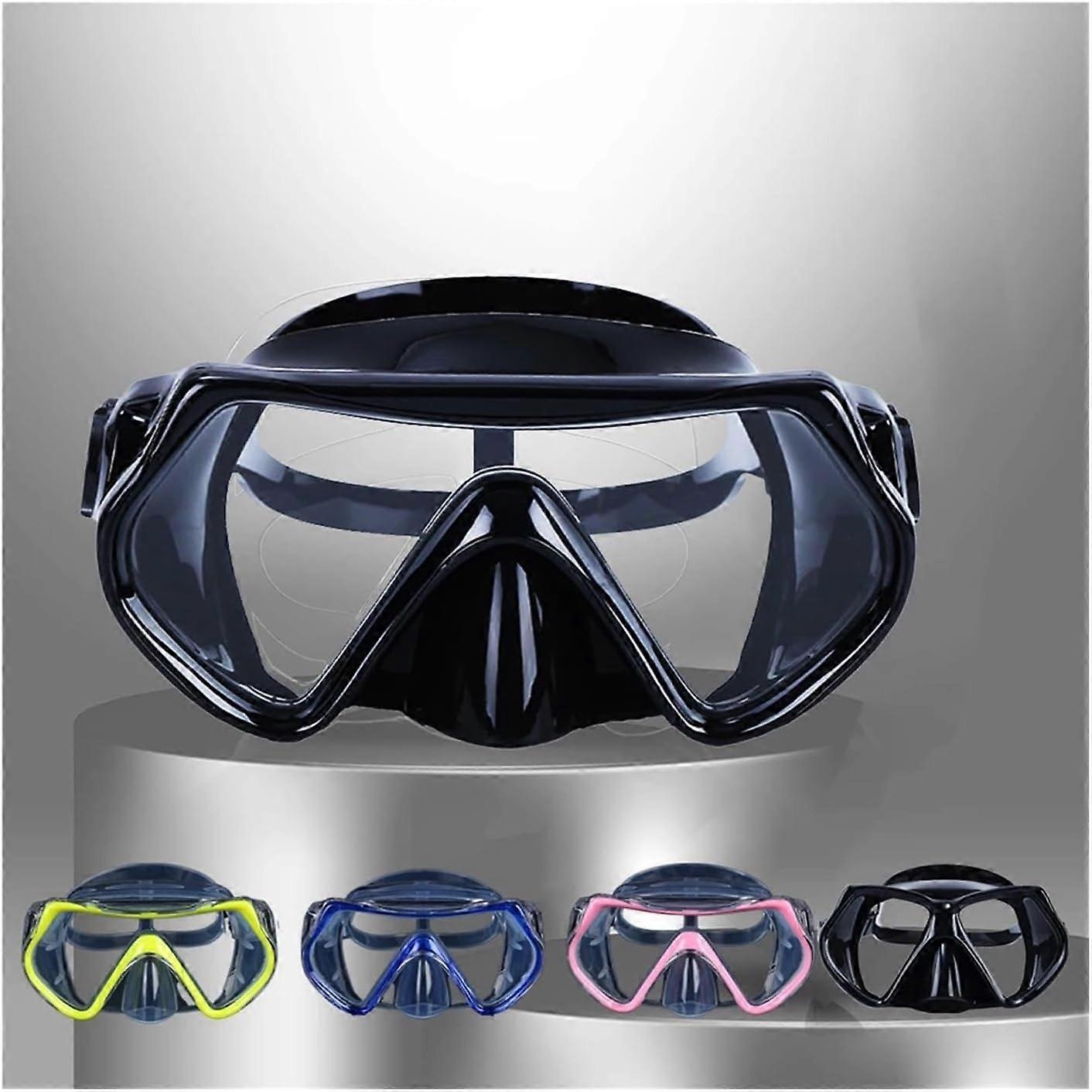 Swimming Goggles Hxgba2 Tempered Glass Lens Ergonomic Design Snorkel Dive Mask AntiFog Swim Glasses Adjustable Strap