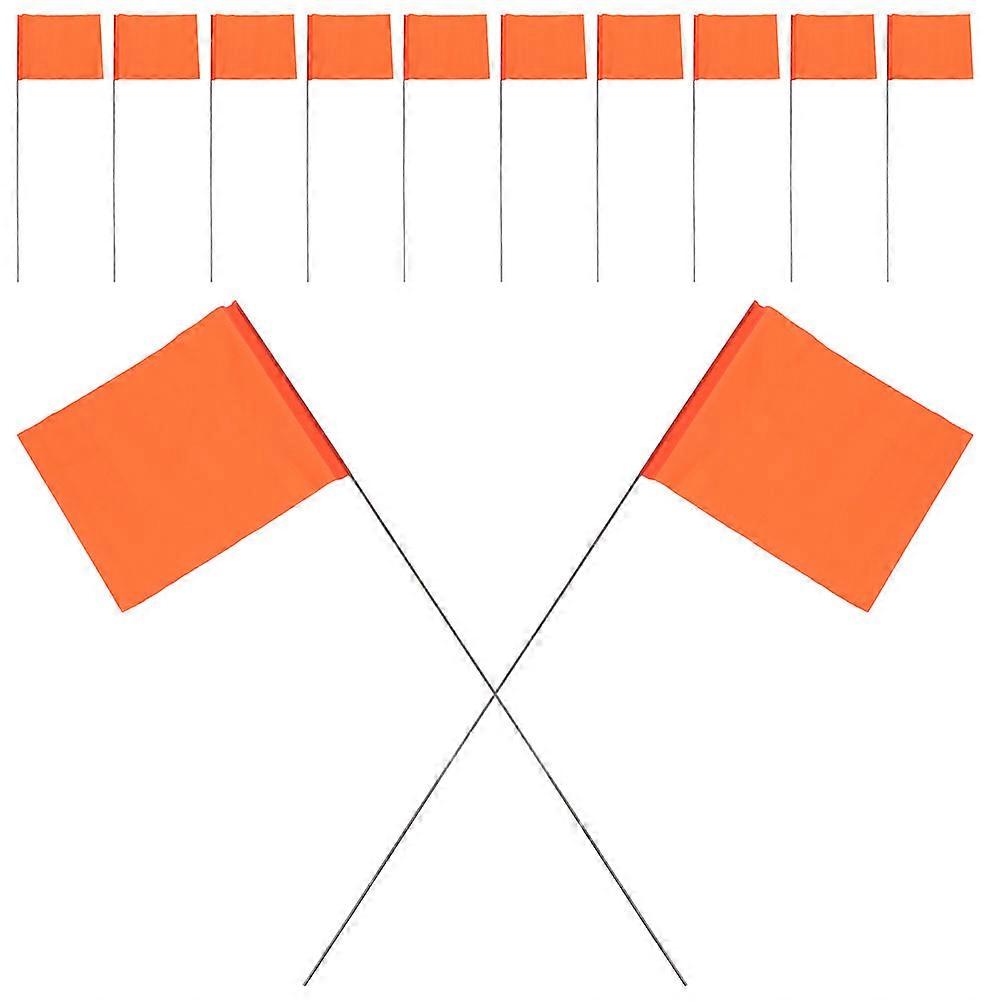 Orange PVC Marker Flags Garden Flags for Lawn Surveying 96Pcs Pack