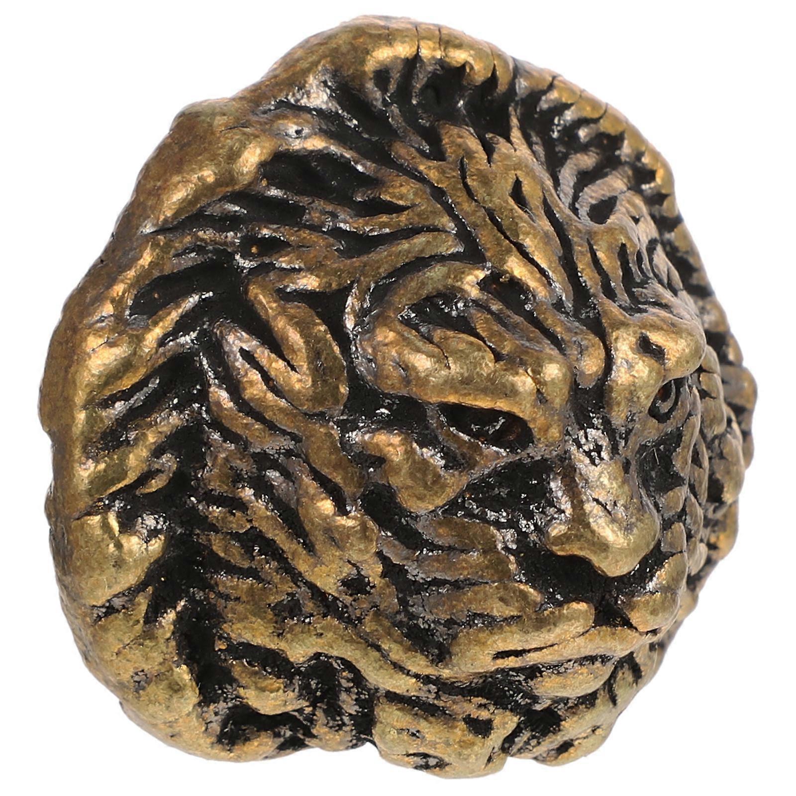 Paper Weights Brass Lion Adornment for Desk Supplies Multi Material Holding Down Paper 1Set