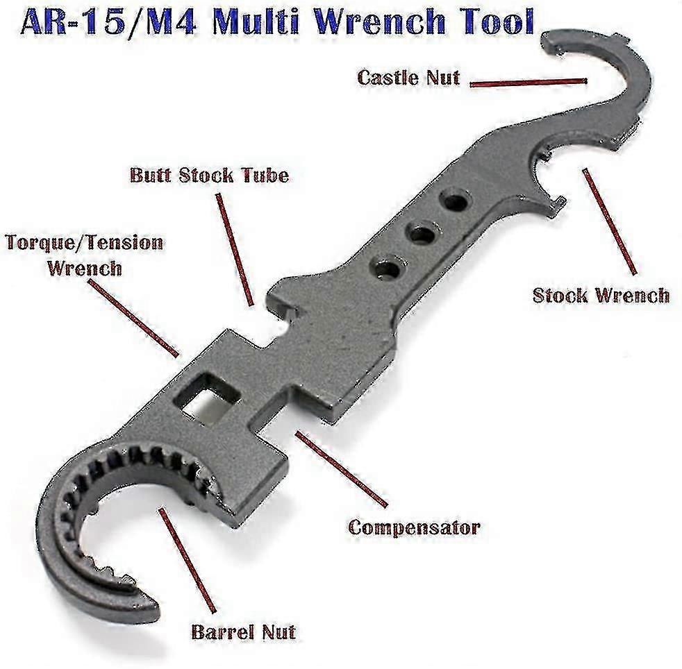 Jubee Multi Wrench Tool AR-15 M4 Steel Armorers Heavy Duty Combo Wrench