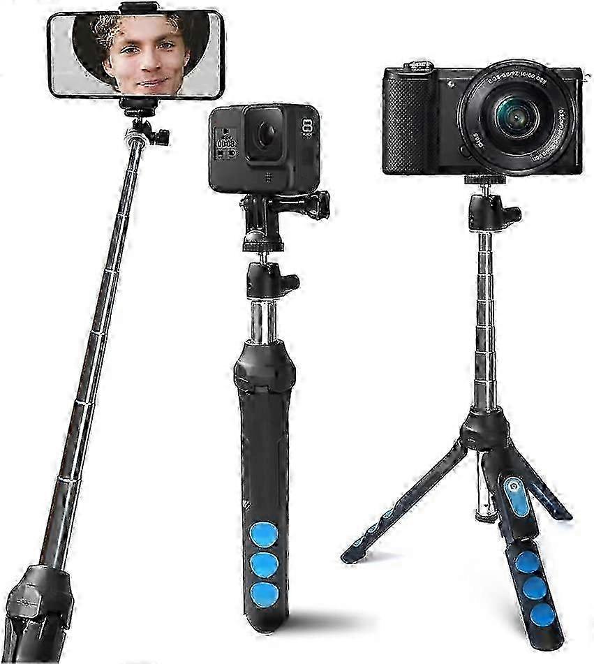 Selfie Stick,premium Phone Tripod Stand With Wireless Remote Shutter,stainless