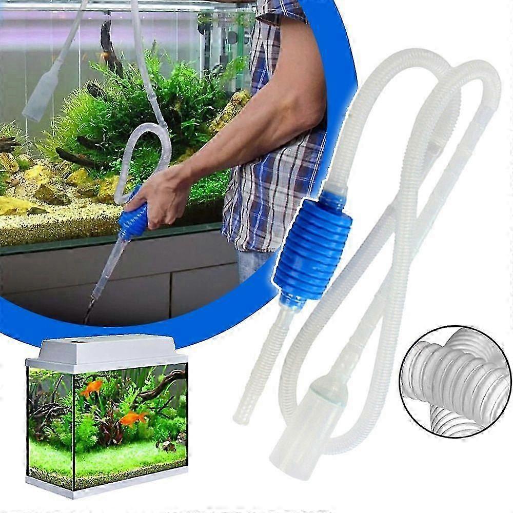Aquarium/Fish Tank Siphon and Gravel Cleaner - A Hand Syphon Pump to Drain and Replace Your Water in Minutes