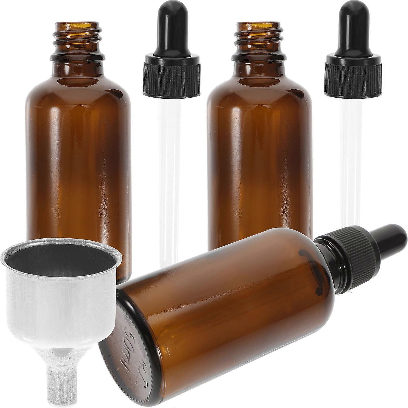 Glass Dropper Bottles Essential Oil Bottles for Storage 12Pcs with Funnels