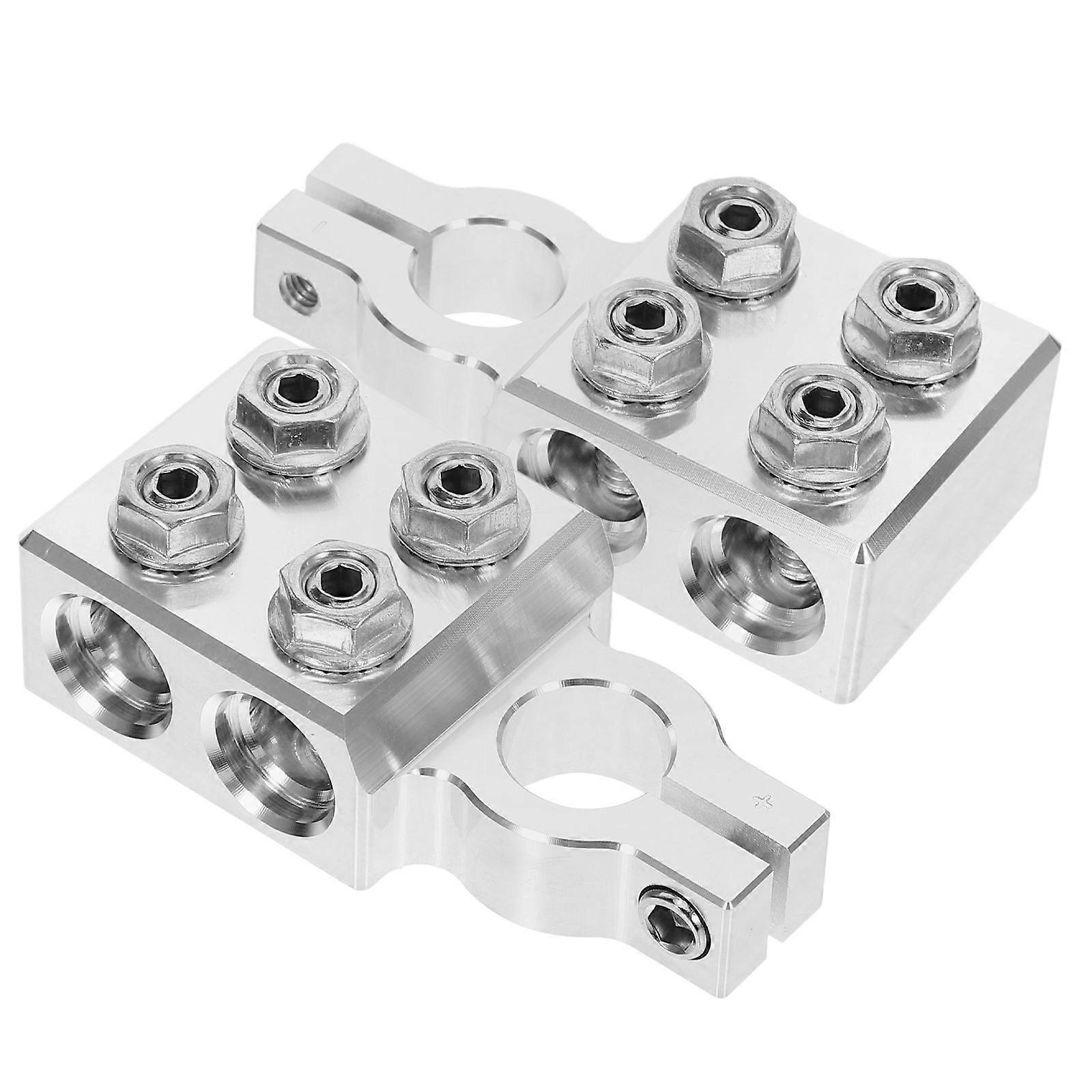 Battery Shut Off Switch Vehicle Battery Disconnect Isolator 1Pair Silver