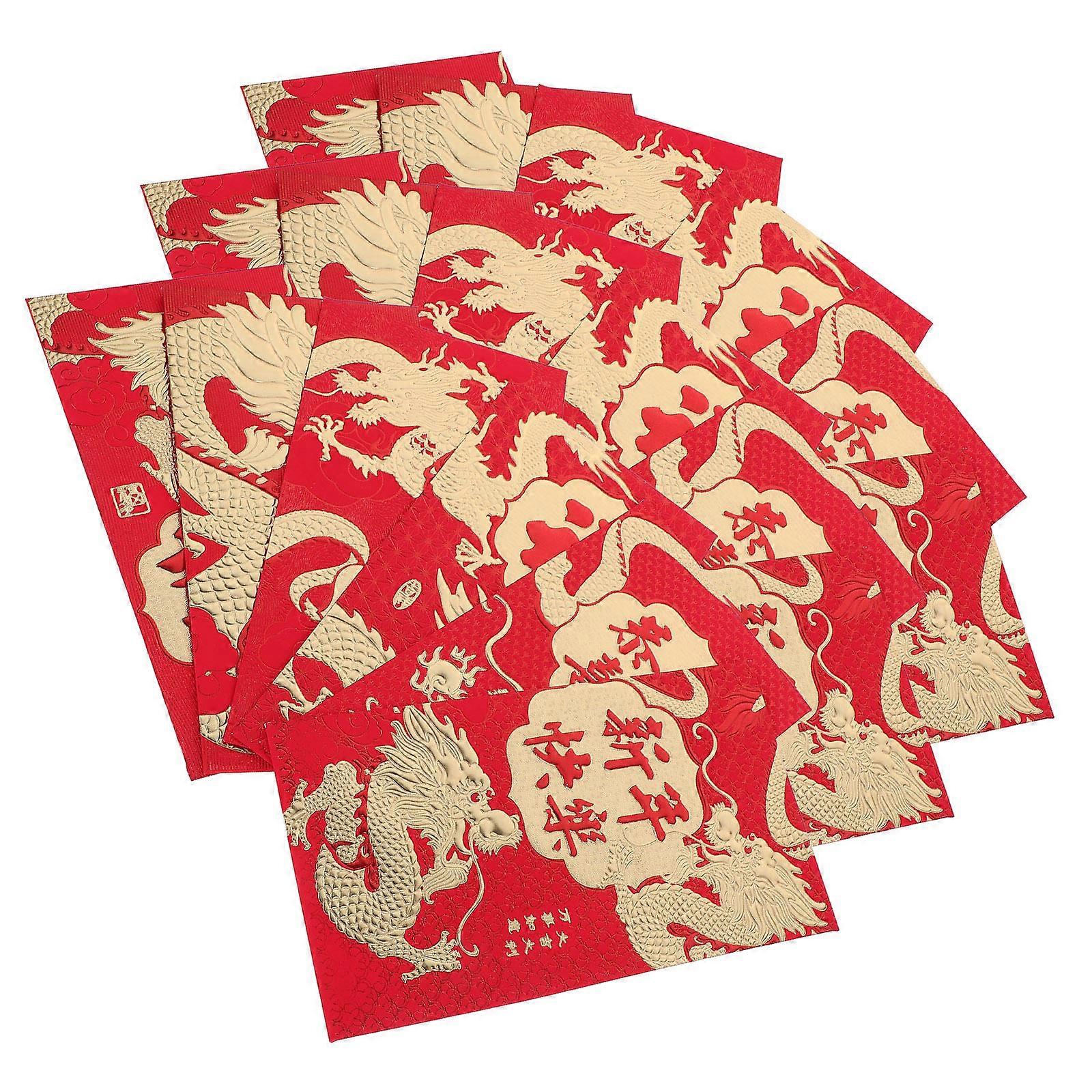 Red Envelopes Paper Year of Dragon Red Packets for Daily Use 150Pcs