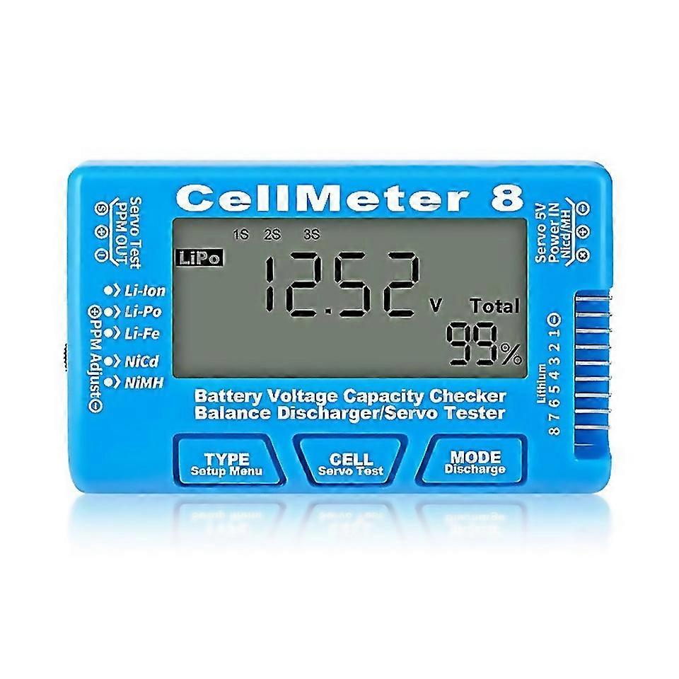 For Rc Cellmeter 8 Digital Battery Capacity Checker Controller Tester Voltage Tester For Liion